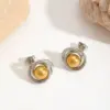1 Pair Casual Basic Simple Style Irregular Round Heart Shape Mixed Metal 304 Stainless Steel 18K Gold Plated Ear Studs
