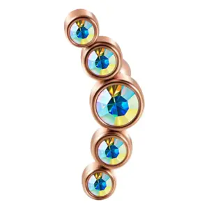 AB Color-Rose Gold / Rod Thickness * Rod Length 1.2x6mm