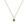 oly-2e106d2e2d2676ef6524c09b5edec618 Wholesale French simple emerald pendant necklace female niche design 1 light luxury high-grade clavicle chain jewelry