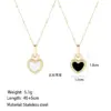 Wholesale Jewelry Simple Style Heart Shape 304 Stainless Steel Acrylic 18K Gold Plated Plating Stainless Steel Necklaces