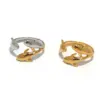 Wholesale PVD Coated Real Gold Plated 18K Gold Dolphin Fish 304 Stainless Steel Hawaiian Vacation Beach Waterproof Non Tarnish Open Rings