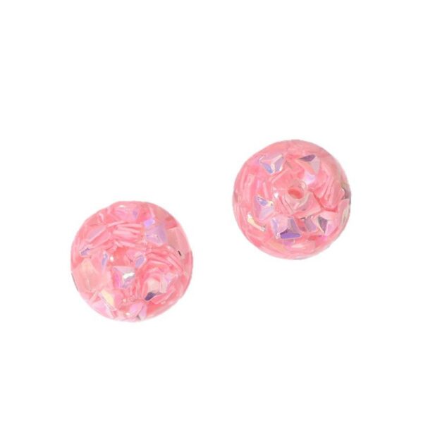 Wholesale Colored diamond sequins straight hole resin beads