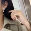 Wholesale Fashion Pear Shaped Inlaid Zircon Copper Earrings Wholesale
