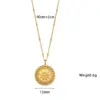 Wholesale PVD Coated Real Gold Plated 18K Gold Geometric 304 Stainless Steel Fashion Waterproof Non Tarnish 304 Stainless Steel Necklace