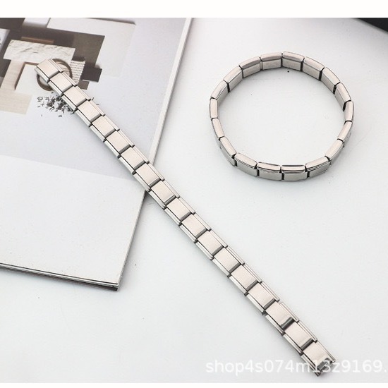 Wholesale italian module stitching bracelet diy in stock cross border hot stainless steel jewelry
