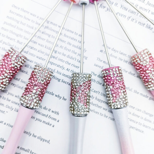 Wholesale Pink Butterfly Diamond Bead Pen