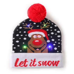 Polka dot white cuffed christmas hat