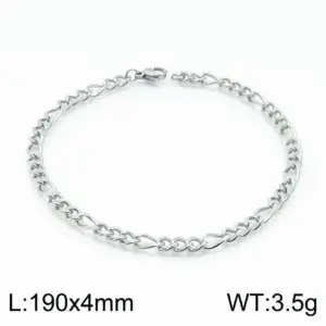 Steel Color 190 * 4mm = Bracelet KB146838-Z