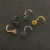 1 Piece Nose Rings & Studs Fashion Heart Shape Metal