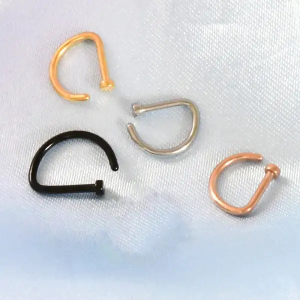 Wholesale Simple Style Solid Color Copper Nose Ring In Bulk Nose Pin