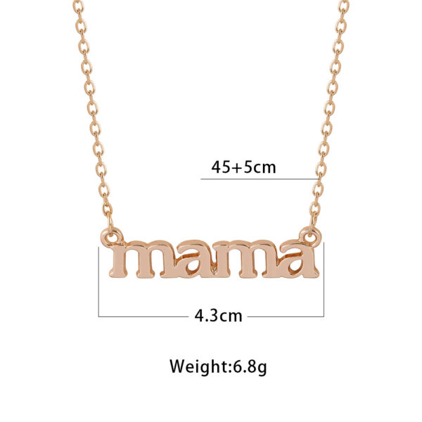 Wholesale Amazon New Mother's Day mama Letter Necklace Female Niche Design Sense ins Style Simple Female Clavicle Chain