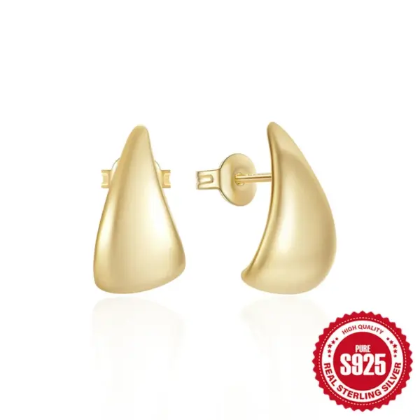 Wholesale 1 Pair 925 Sterling Silver Zircon Geometric Ear Studs