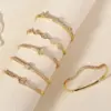 Copper Inlay Geometric Zircon Bangle