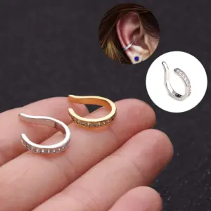 Wholesale Simple Style U Shape Copper Earrings