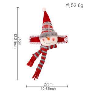Christmas snowman curtain tiebacks