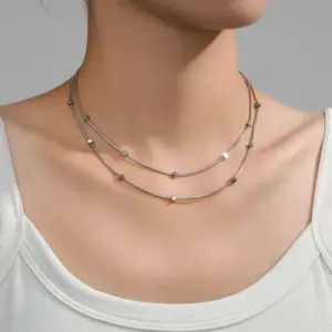 Double-Layer Square Chain (Steel Color)