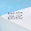 Wholesale Fashion Geometric Copper Plating Zircon Ear Studs 1 Pair
