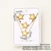 Wholesale Jewelry Casual Basic Vacation Pentagram Heart Shape Simple 304 Stainless Steel 18K Gold Plated Handmade Polishing Plating Jewelry Set