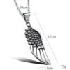 Wholesale New Simple Fashion Trendy Street Wings Titanium Steel Necklace Wholesale Personalized Hip Hop All-match Angel Wings Pendant