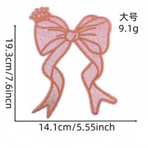 Glitter bow cloth patch large size 1#