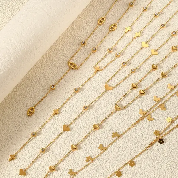 Wholesale Titanium Steel Necklace Women's Elegant Versatile INS Style Minimalist Design Luxury Personality Extended U-Shaped Fashion Jewelry