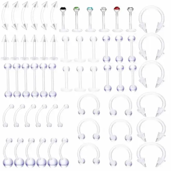 Wholesale Acrylic Body Piercing Jewelry Set Invisible Fashion Simple Style Suitable For Men And Women For Weddings Birthdays Festivals Occasions