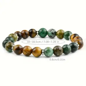 8mm Natural Stone Spacer Bracelet