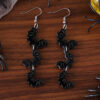 oly-2eade806f69baef3a42b035c8ea31683 Wholesale Cross Border Halloween White Ghost Black Bat Triple Stitching Pendant Earrings Acrylic Gothic Wind Earrings