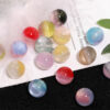 Wholesale New 16mm gradient fine glitter round acrylic colored straight hole bead DIY jewelry accessories loose beads