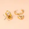 Wholesale Moon 304 Stainless Steel Stainless Steel Earrings
