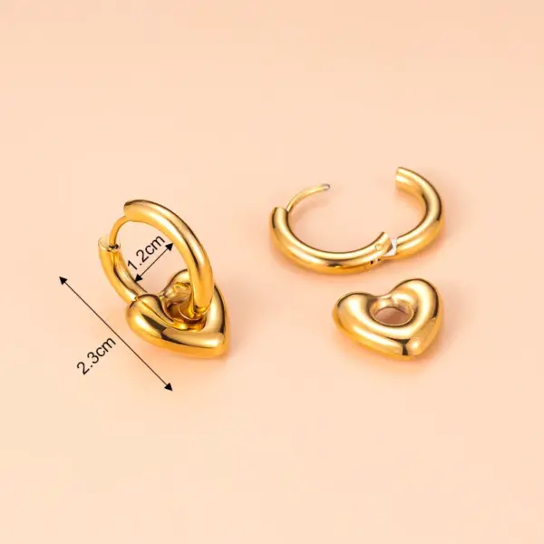 Wholesale Moon 304 Stainless Steel Stainless Steel Earrings