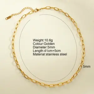 5mm Paper Clip Chain - NK2598G