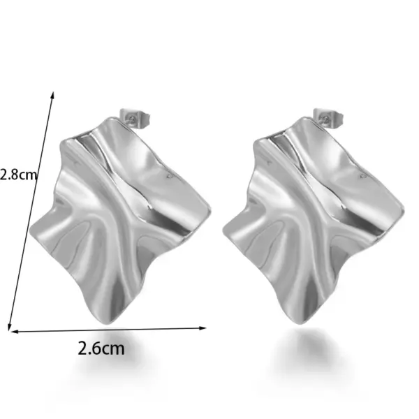 PVD Coated C Shape 304 Stainless Steel Simple Style Waterproof Non Tarnish Ear Studs