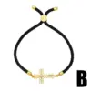 Wholesale Copper Vintage Style Cross Butterfly Inlay Zircon Bracelets