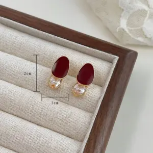 Burgundy Water Drop Zircon