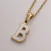 304 Stainless Steel Titanium Steel 18K Gold Plated Simple Style Plating Inlaid Shell Letter Shell