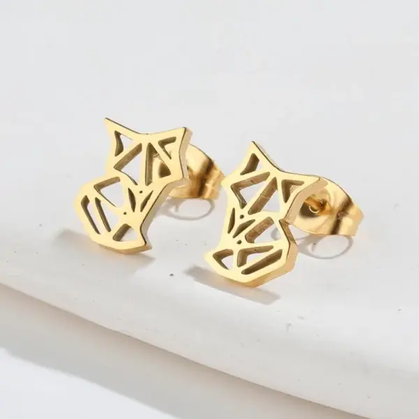 PVD Coated 18K Gold Real Gold Plated Animal 304 Stainless Steel Fashion Waterproof Non Tarnish Ear Studs