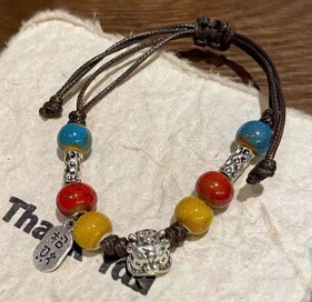 Colorful ceramic lucky bracelet