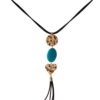 Wholesale Vintage Turquoise Pendant Sweater Chain Long Tassel Necklace