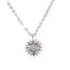 Wholesale Jewelry Classic Style Sun Moon Copper Zircon Pendant Necklace