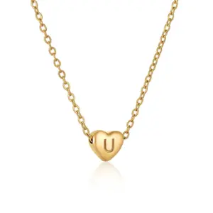 Golden Peach Heart U (Including Chain)