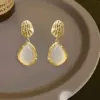 1 Pair Elegant Geometric 304 Stainless Steel 18K Gold Plated Drop Earrings