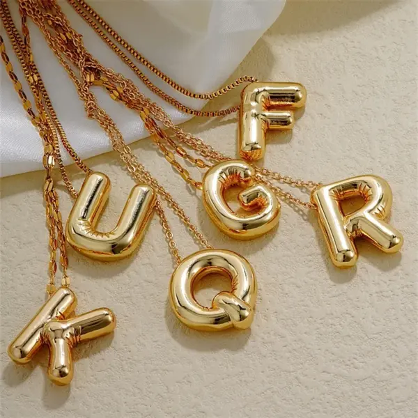 Wholesale Casual Simple Style Letter Copper Pendant Necklace In Bulk
