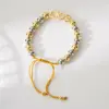 Copper 18K Gold Plated Beaded Solid Color Bracelets
