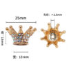 Wholesale DIY Jewelry Accessories Rhinestone Stereo Crown Beads