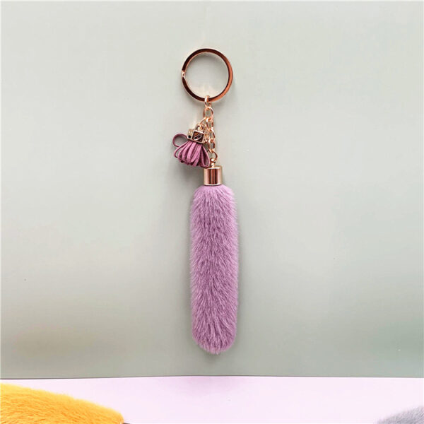Wholesale Creative Tassel Keychain Cute Bag Cartoon Plush Pendant Car Key Chain Ring Pendant Accessories Small Gift