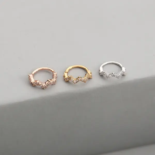 1 Piece Nose Rings & Studs Fashion Round Brass Inlay Zircon