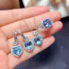 Wholesale Copper Heart Artificial Gemstones Crystal Jewelry Sets