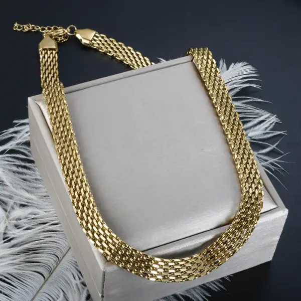 oly-2f0c2f6c090dc814e9538bdd218f0e62 Wholesale PVD Coated Real Gold Plated Solid Color Titanium Steel Fashion Waterproof Non Tarnish Bracelets Necklace