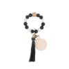 Wholesale Spot Silicone Ball Bead Key Bracelet Teacher's Day Valentine's Day Wrist Keychain Pendant Leather Bracelet